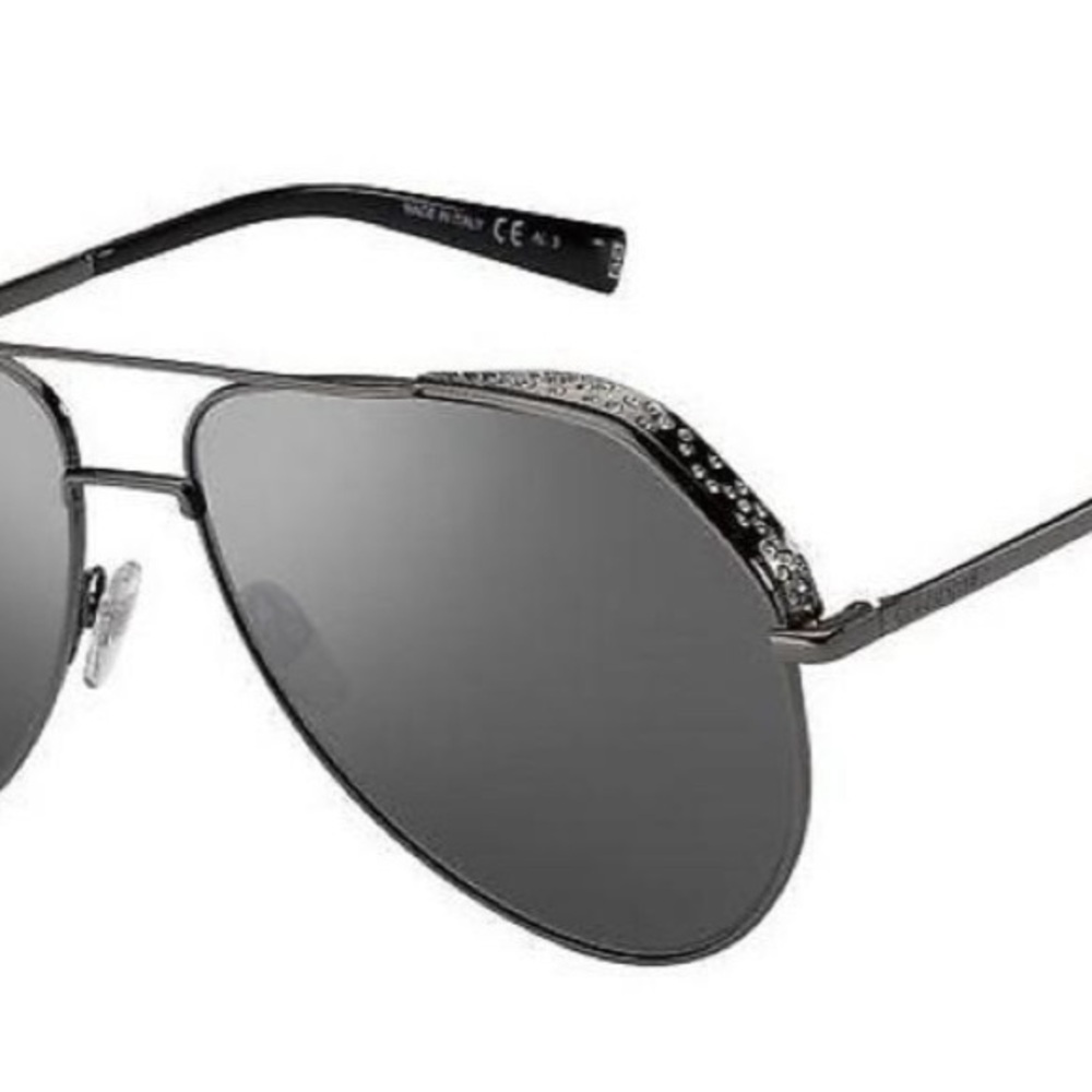 GIVENCHY  Stylish Black Aviator Sunglasses